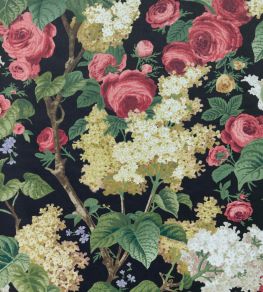 Floribunda Wallpaper by 1838 Wallcoverings Midnight