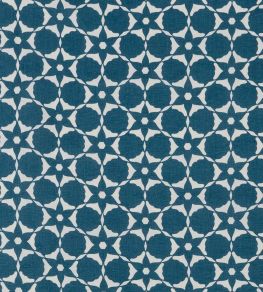 Flower Cut Out Fabric by Vanderhurd Indigo/Moonstone