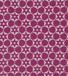 Flower Cut Out Fabric by Vanderhurd Magenta/Champignon