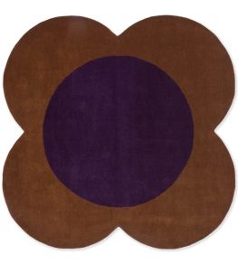 Flower Spot Rug by Orla Kiely Chestnut/Violet