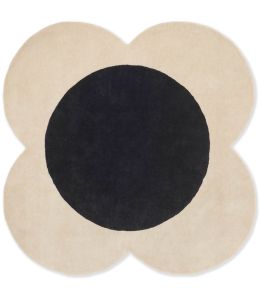 Flower Spot Rug by Orla Kiely Ecru/Black