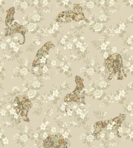 Flowered Felines Mural by Eijffinger Beige / Sand