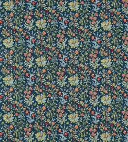 Flowers by May Fabric by Morris & Co Indigo