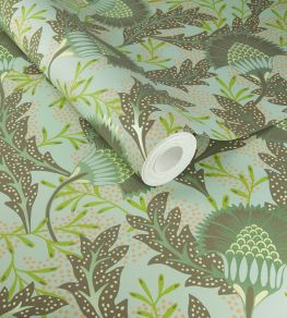 Flowers of Africa Wallpaper by Eijffinger Pastel/Green