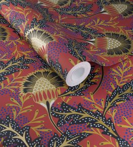 Flowers of Africa Wallpaper by Eijffinger Red