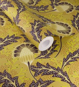 Flowers of Africa Wallpaper by Eijffinger Yellow/Ocher