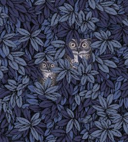 Foglie e Civette Wallpaper by Cole & Son Midnight