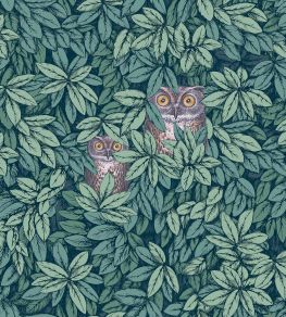 Foglie e Civette Wallpaper by Cole & Son Viridian