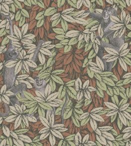 Foglie e Scimmie Wallpaper by Cole & Son Olive & Orange