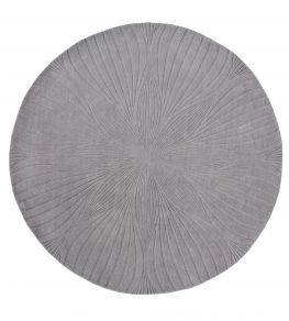 Folia Round Rug by Wedgwood Grey