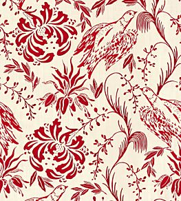 Folk Embroidery Wallpaper by MINDTHEGAP Crimson