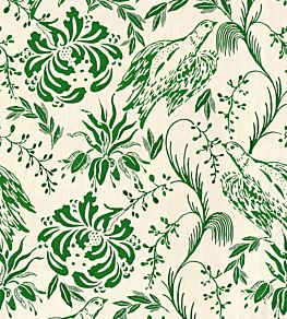 Folk Embroidery Wallpaper by MINDTHEGAP Fern Green