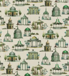 Follies Fabric by Mulberry Home Emerald
