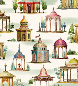 Follies Wallpaper by Mulberry Home Plum