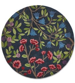 Foraging Round Rug by Sanderson Indigo