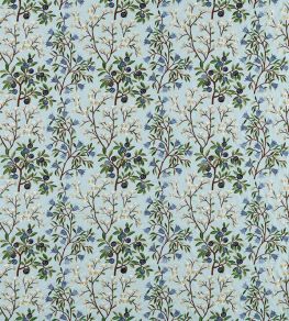 Foraging Embroidery Fabric by Sanderson Dawn Blue