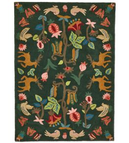 Forest of Dean Rug by Sanderson Forest Green