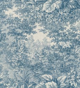 Forest Toile Mural by Sandberg Blue