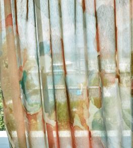 Foresta Sheer Fabric by Harlequin Baked Terracotta