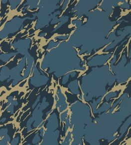 French Marble Wallpaper by Zoffany Reign Blue