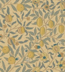 Fruit Wallpaper by Morris & Co Blue/Gold/Brown