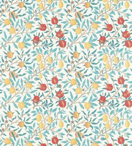 Fruit Fabric by Morris & Co Green Indigo / Madder