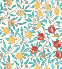 Fruit Wallpaper by Morris & Co Green Indigo / Madder