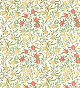 Fruit Fabric by Morris & Co Leaf Green / Madder