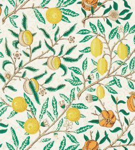 Fruit Fabric by Morris & Co Sap Green/Tangerine