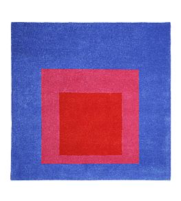 Full, 1962 by Josef Albers Rug by CF Editions Red/Blue