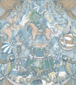 Funfair Wallpaper by Brand McKenzie Pastel Blues