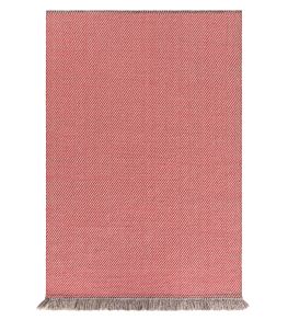 Garden Layers Diagonal Rug by GAN Almond-Red