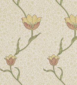 Garden Tulip Wallpaper by Morris & Co Russet/Lichen