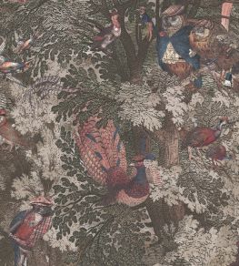Gentlemen Birds Wallpaper by Brand McKenzie Oak