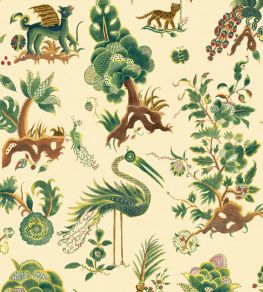 Gertrude Wallpaper by GP & J Baker Document Green