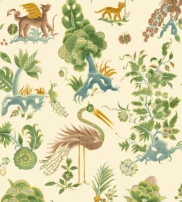 Gertrude Wallpaper by GP & J Baker Soft Green/Aqua