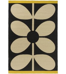 Giant Sixties Stem Outdoor Rug by Orla Kiely Noir