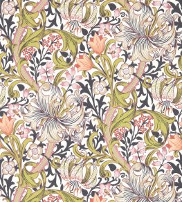 Golden Lily Wallpaper by Morris & Co Espresso