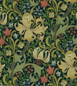 Golden Lily Wallpaper by Morris & Co Indigo