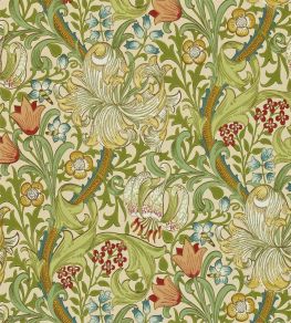 Golden Lily Wallpaper by Morris & Co Pale Biscuit