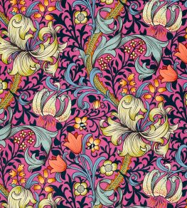 Golden Lily Fabric by Morris & Co Serotonin Pink