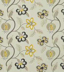 Elvaston Fabric by GP & J Baker Citron/Graphite