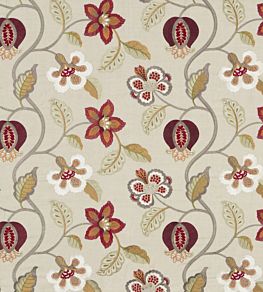 Elvaston Fabric by GP & J Baker Red/Ivory