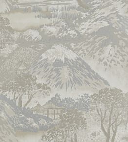 Edo Wallpaper by GP & J Baker Ivory/Silver