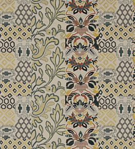Queens Sampler Fabric by GP & J Baker Amber / Emerald