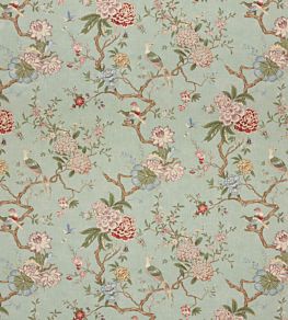 Oriental Bird Signature Fabric by GP & J Baker Eau De Nil