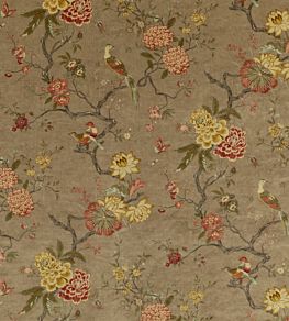 Oriental Bird Velvet Fabric by GP & J Baker Mole