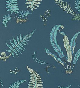 Ferns Wallpaper by GP & J Baker Indigo/Teal