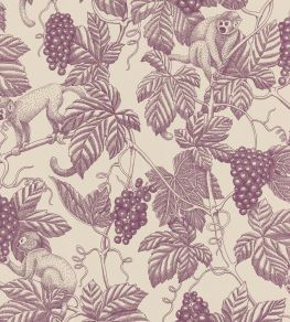 Grape Thief Wallpaper by Langelid Von Bromssen Burgundy