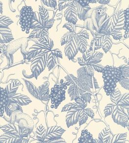 Grape Thief Wallpaper by Langelid Von Bromssen Faded Denim